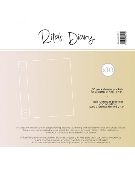 3x4" 1 pocket sleeves for Rita's Diary
