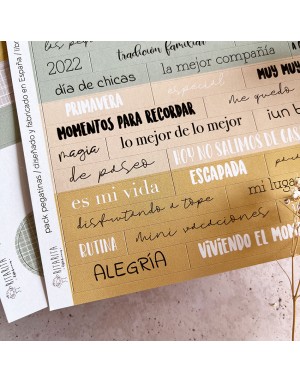 Rita's Diary Primavera stickers set | María de Moya 2