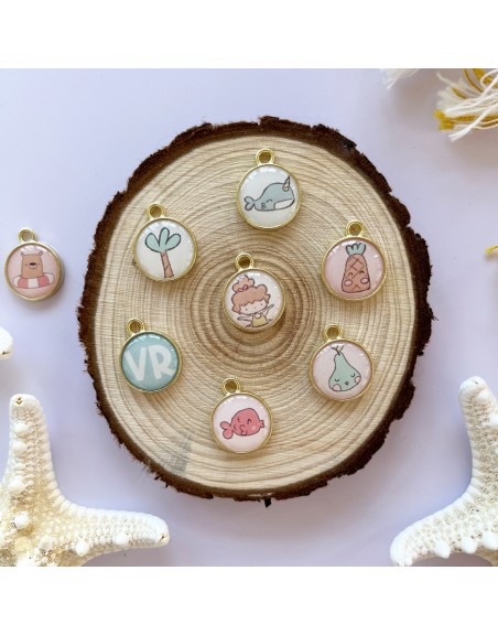 Playa o Piscina metallic charms