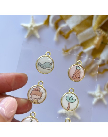 Playa o Piscina metallic charms