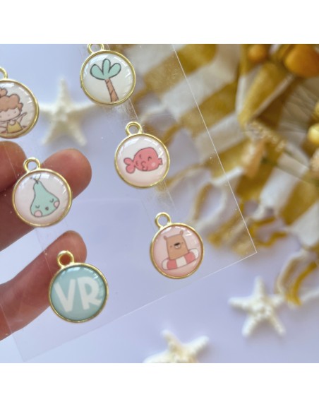 Playa o Piscina metallic charms