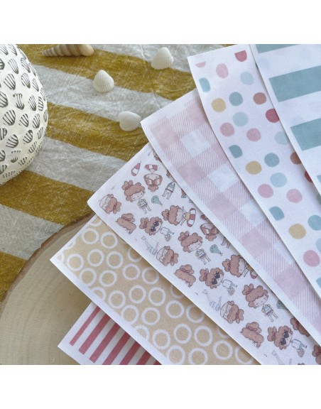 Listas de piscina binding fabric sheet | Playa o piscina by Alúa Cid