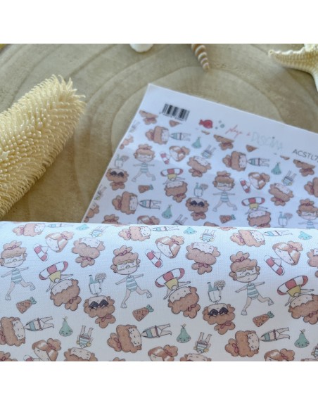 Ritiñas binding fabric sheet | Playa o piscina collection by Alúa Cid