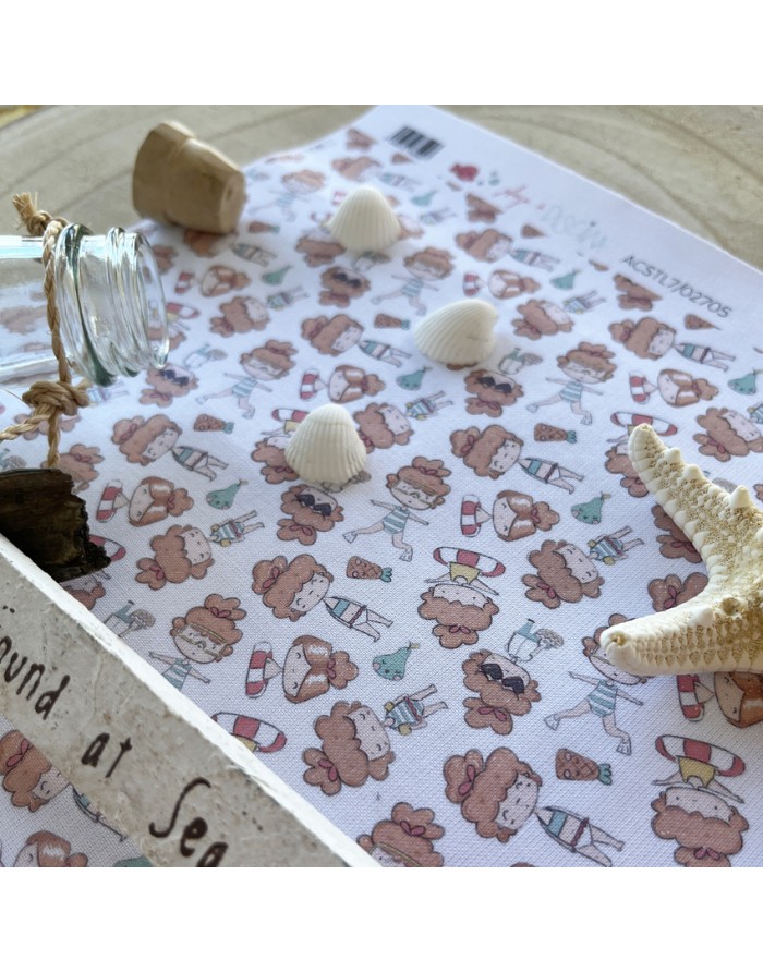 Dolls binding fabric Playa o piscina Dolls binding fabric Playa o piscina