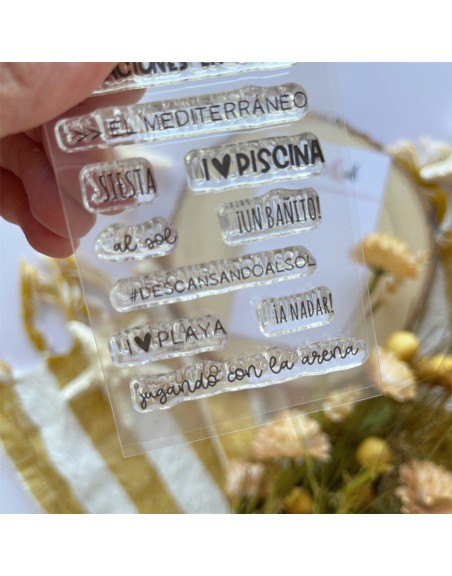 Momentos de playa clear stamps set | Alúa Cid