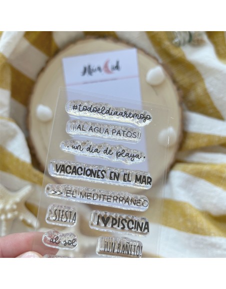 Momentos de playa clear stamps set | Alúa Cid