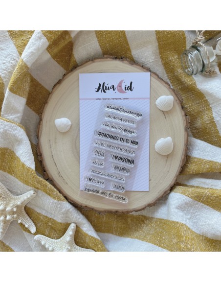 Momentos de playa clear stamps set | Alúa Cid