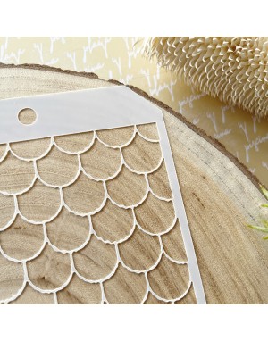 Escamas stencil | Alúa Cid design