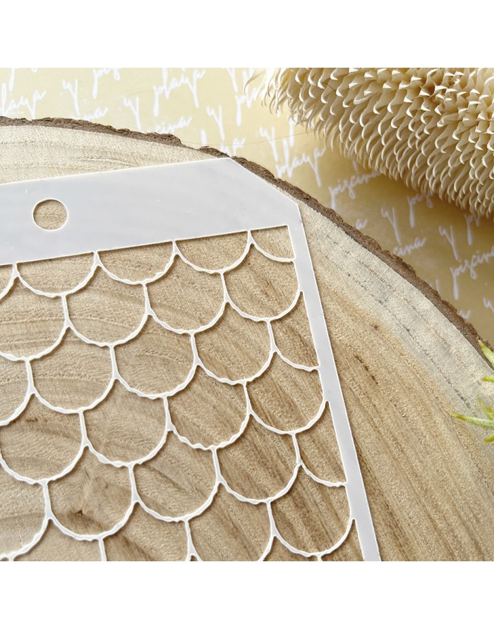 Escamas stencil | Alúa Cid design