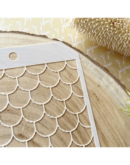 Escamas stencil | Alúa Cid design