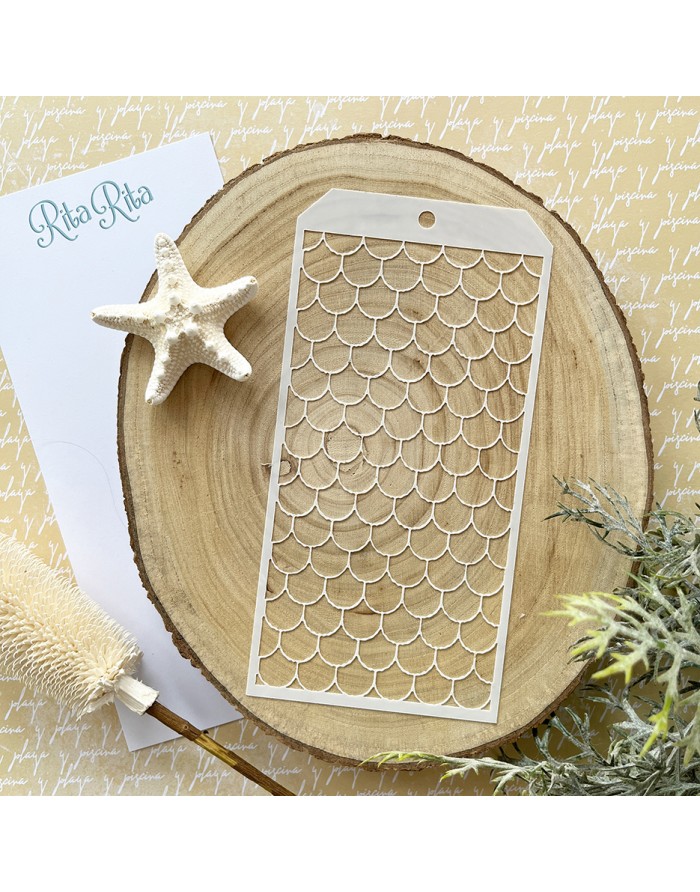 Escamas stencil | Alúa Cid design