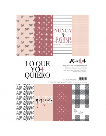 Paper pad 9x12'' 'LQY+Q', Alúa Cid