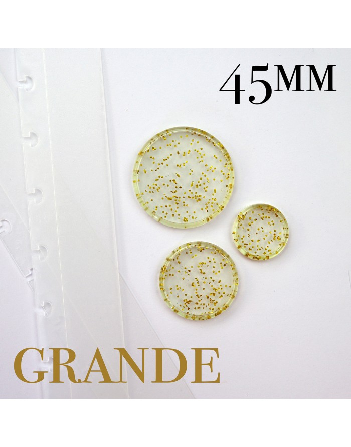 Gold glitter binding disc Gold glitter binding disc