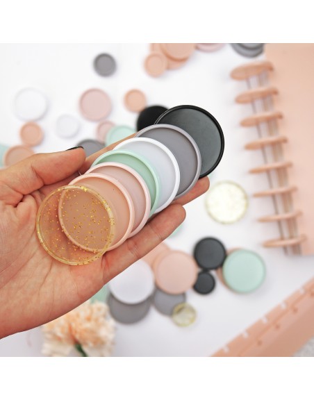 White medium discs for binding