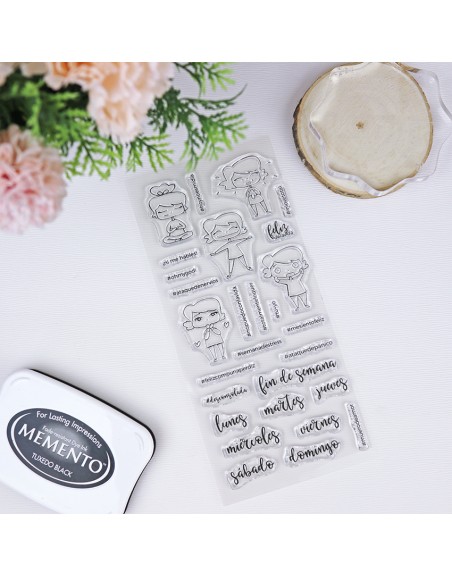 Esta semana clear stamps set | Alúa Cid