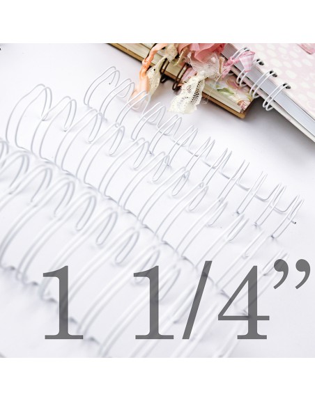 White Wire-o 1+1/4''