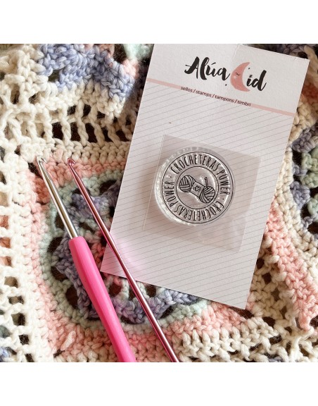 Crocheteras power clear stamp