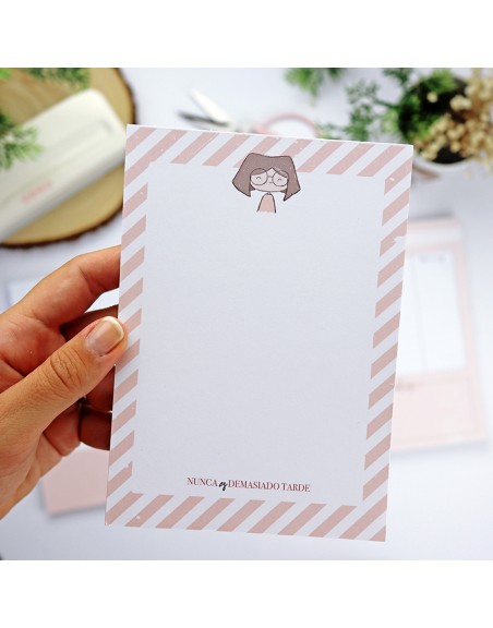 Nunca es demasiado tarde A6 notepad | LQY+Q collection by Alúa Cid