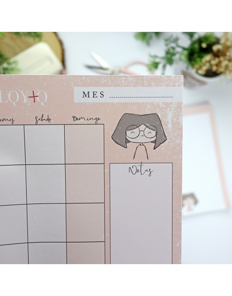 LQY+Q Horizontal monthly Desk pad | LQY+Q collection by Alúa Cid