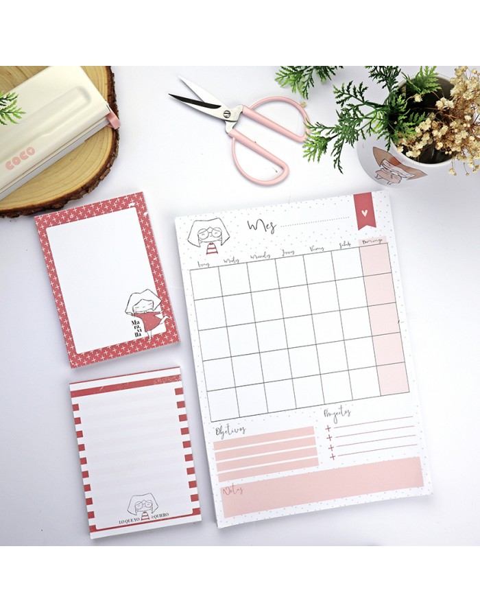 LQY+Q | Vertical monthly Desk pad