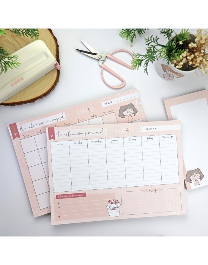 LQY+Q | Horizontal weekly Desk pad