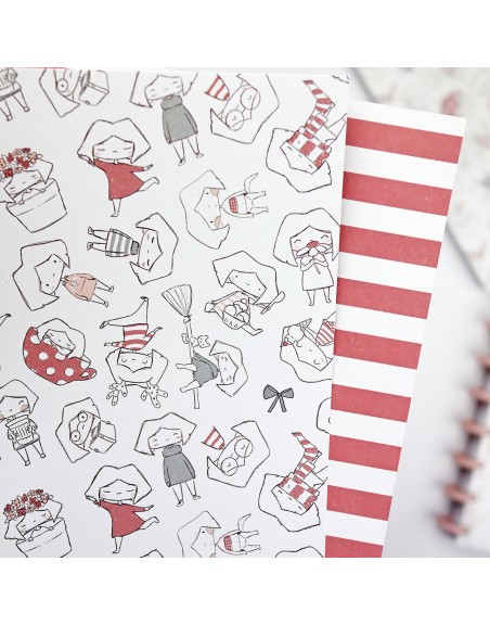 Set of 2 printed sheet 'Maravillas'