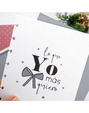 Set of 2 DIE-CUT printed sheet 'Lo que yo más quiero' 2