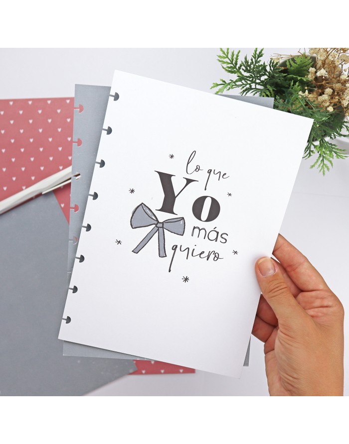 Set of 2 DIE-CUT printed sheet 'Lo que yo más quiero'