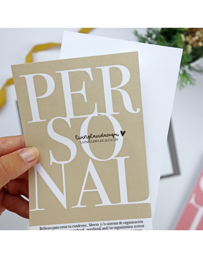 Personal notebook filler Personal notebook filler