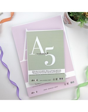 Die-cut A5 notebook filler for disc binding