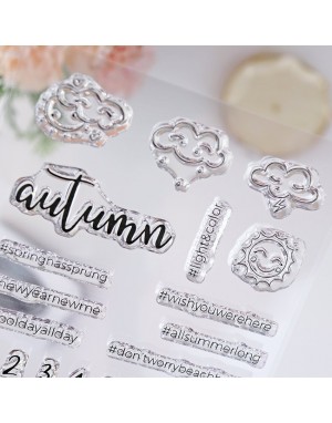 This Season ENGLISH clear stamps set | Alúa Cid