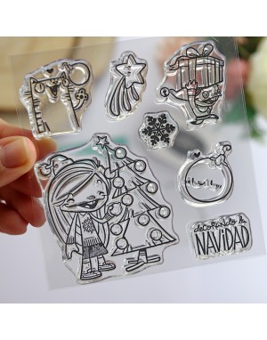 Stamp A.Cid, Decorando La Navidad