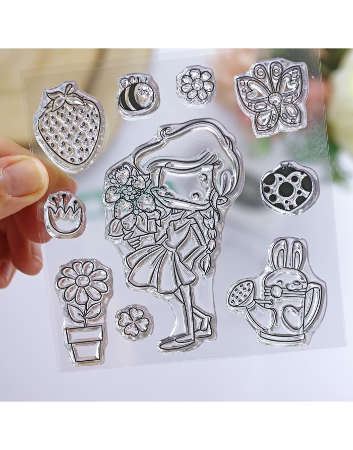 Flor Kissitos clear stamps set | La...