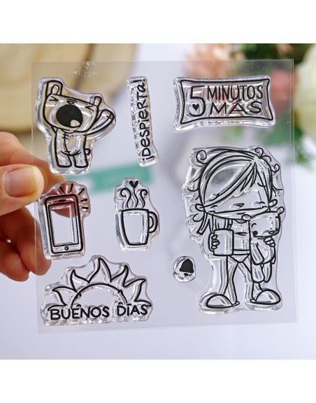 Buenos días clear stamps set | La Vida en Scrap