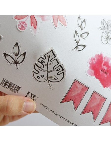 Rouge sticker sheet 12x12" | LaqueredWorld design