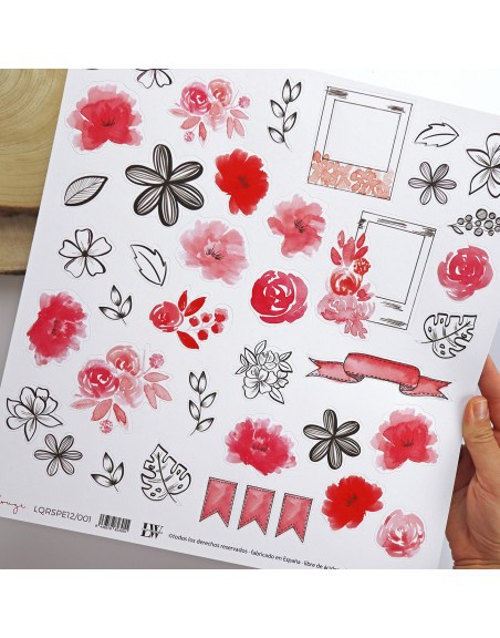 Rouge sticker sheet 12x12" | LaqueredWorld design