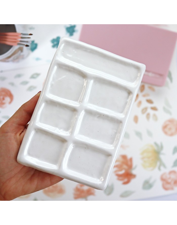 A6 ceramic palette, 7 holes A6 ceramic palette, 7 holes