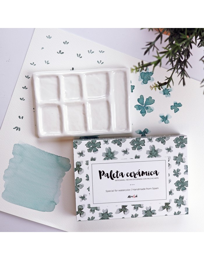 A6 ceramic palette 7 holes | Alúa Cid