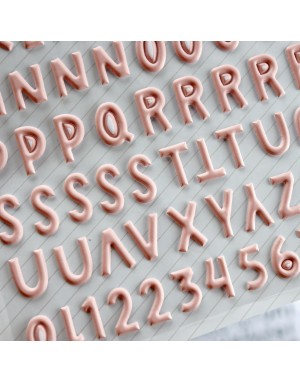 Pink ABC puffy stickers 2