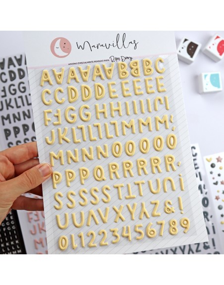 Puffy Stickers Mostaza ABC