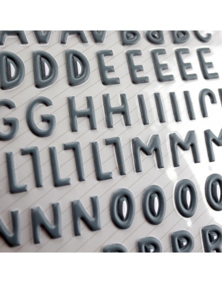 Blue ABC puffy stickers