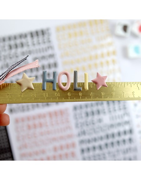 Blue ABC puffy stickers