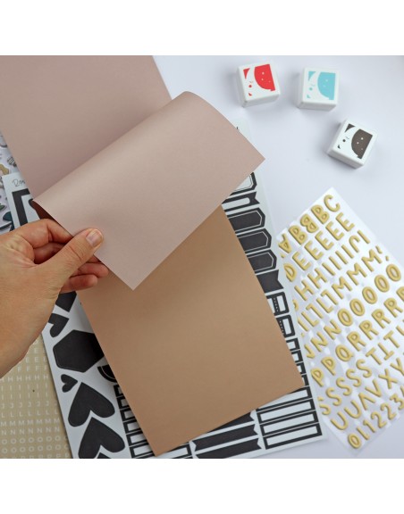 Solid colors paper pad 6x8", 'Maravillas'