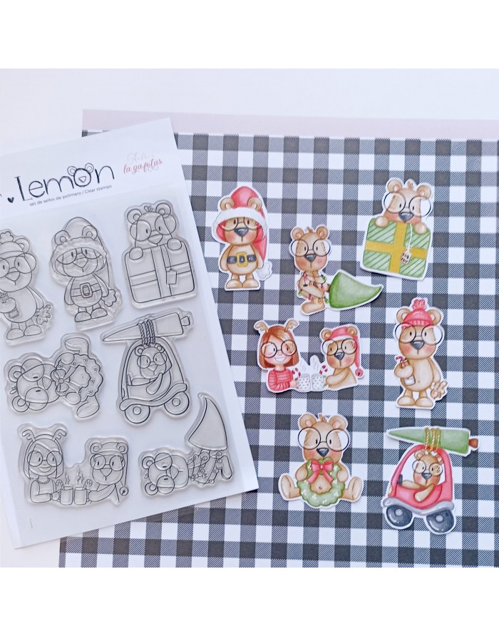 Mr Lemon en Navidad Stamp & Die set | Andrea la gafotas