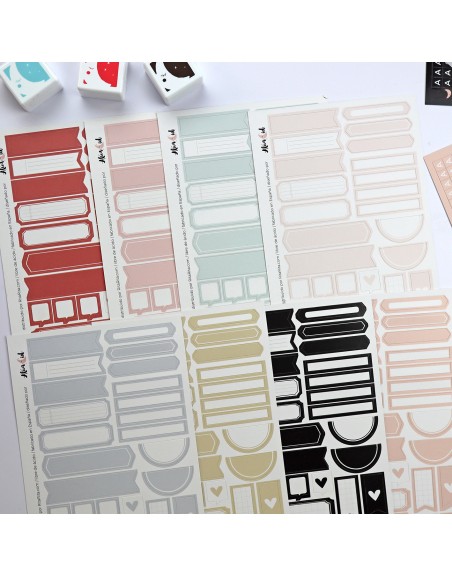 Mostaza label stickers to document