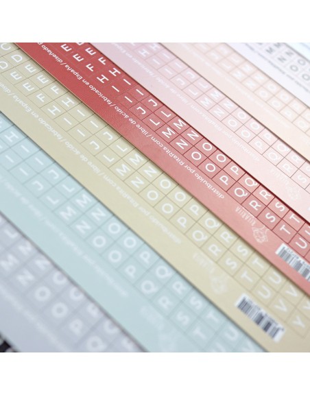 Azul ABC stickers sheet to document