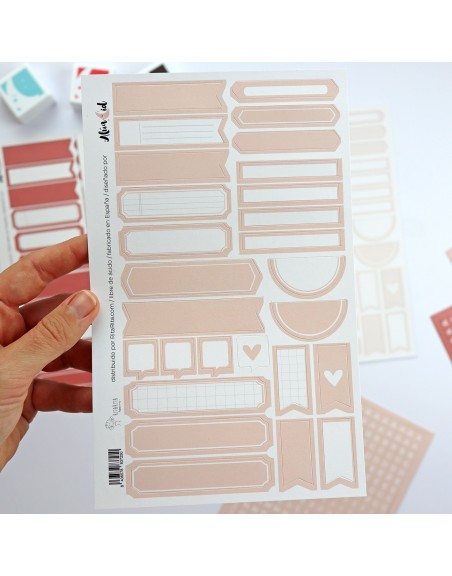 Salmón label stickers to document