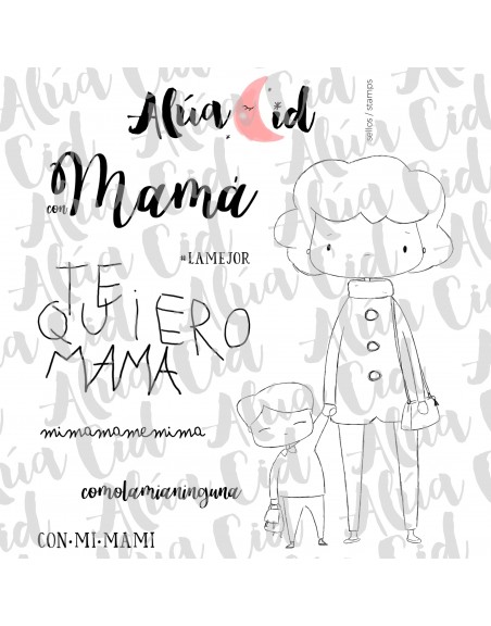 Stamp A.Cid, Con mamá