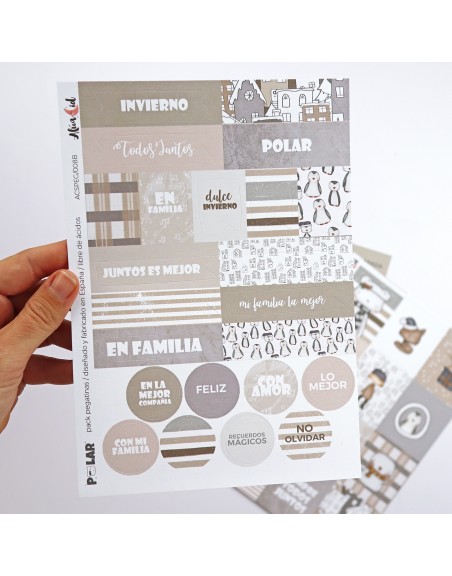 Set of 4 stickers Sheets, A.Cid, Polar