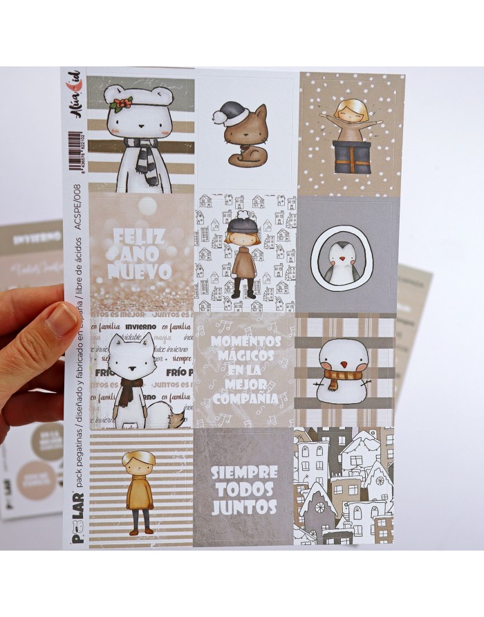 Set of 4 stickers Sheets, A.Cid, Polar Set of 4 stickers Sheets, A.Cid, Polar